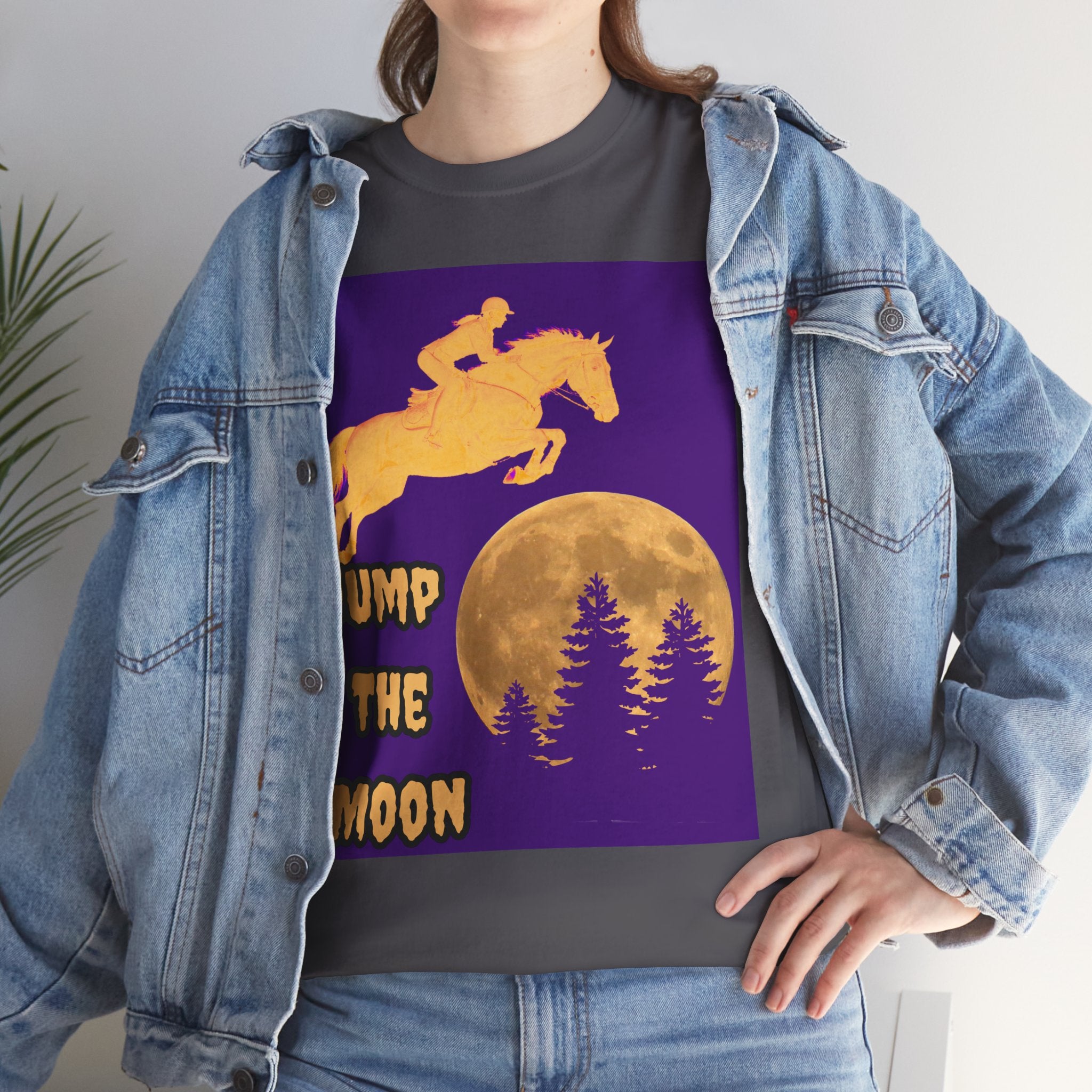 "Jump the Moon" Equestrian themed T shirt