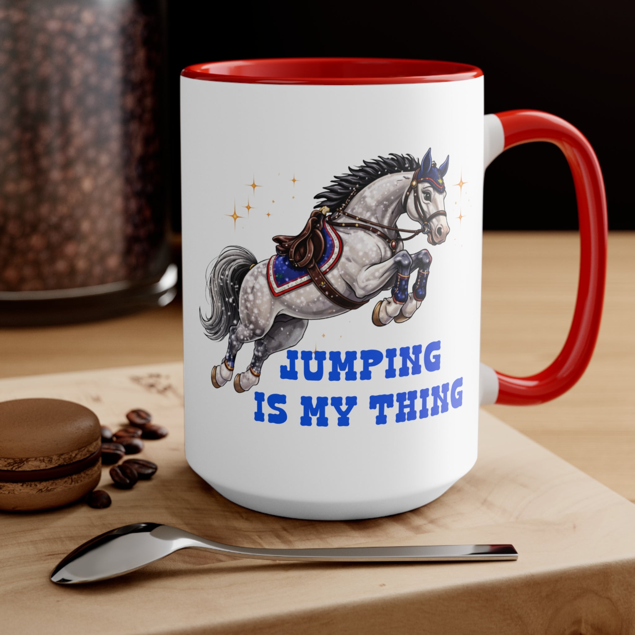 'Jumping Is My Thing' Equestrian Themed Mug