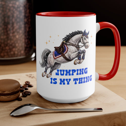 'Jumping Is My Thing' Equestrian Themed Show Jumping Hunter Mug