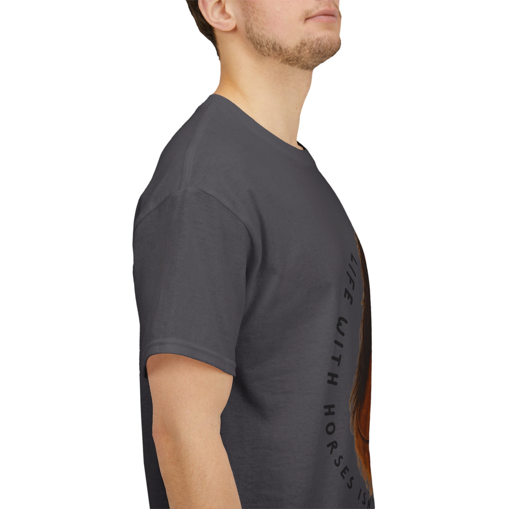 "Life with Horses Isn't Always Picture Perfect" Graphic Tee | Funny Equestrian T-Shirt