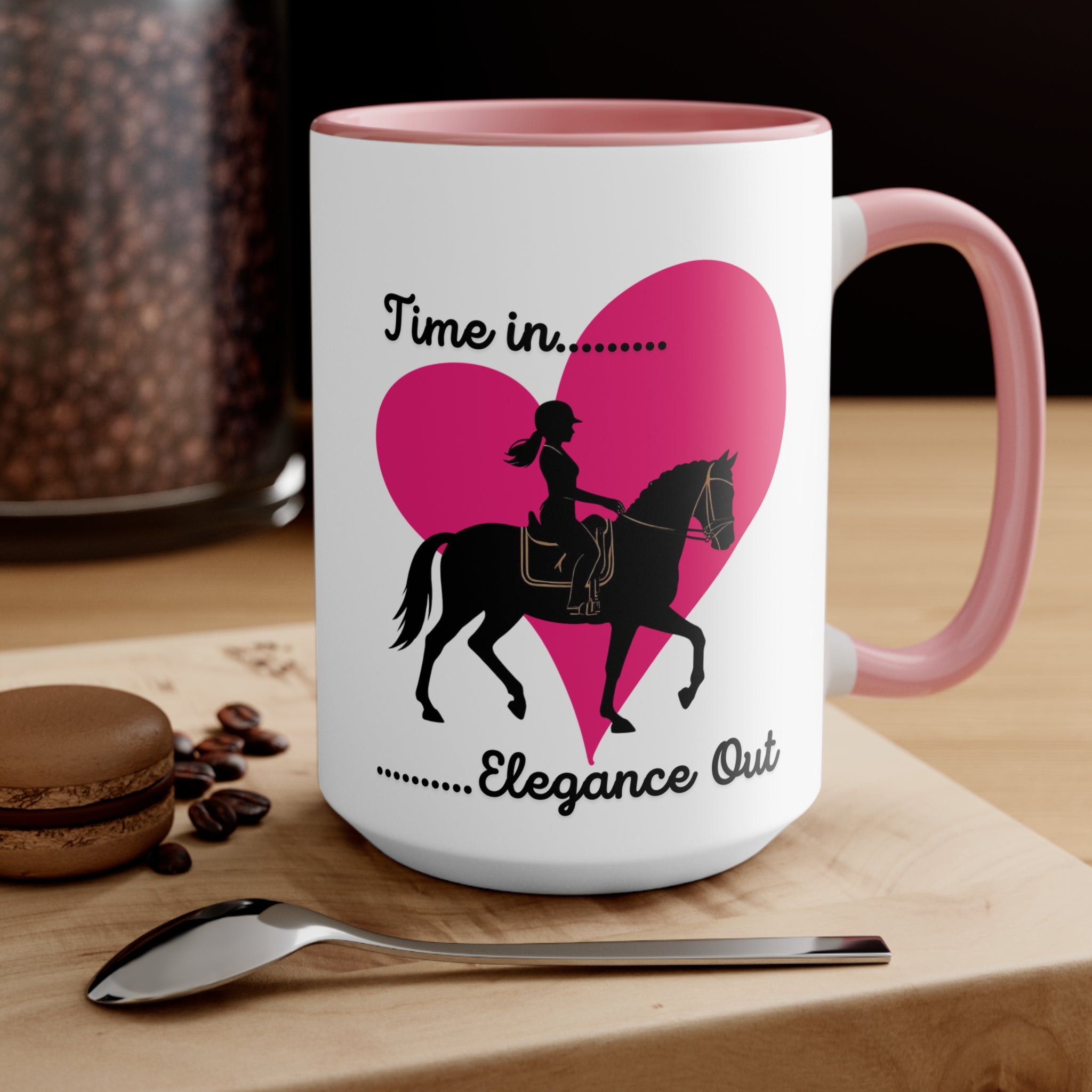 "Time in… Elegance Out" Equestrian Coffee Mug