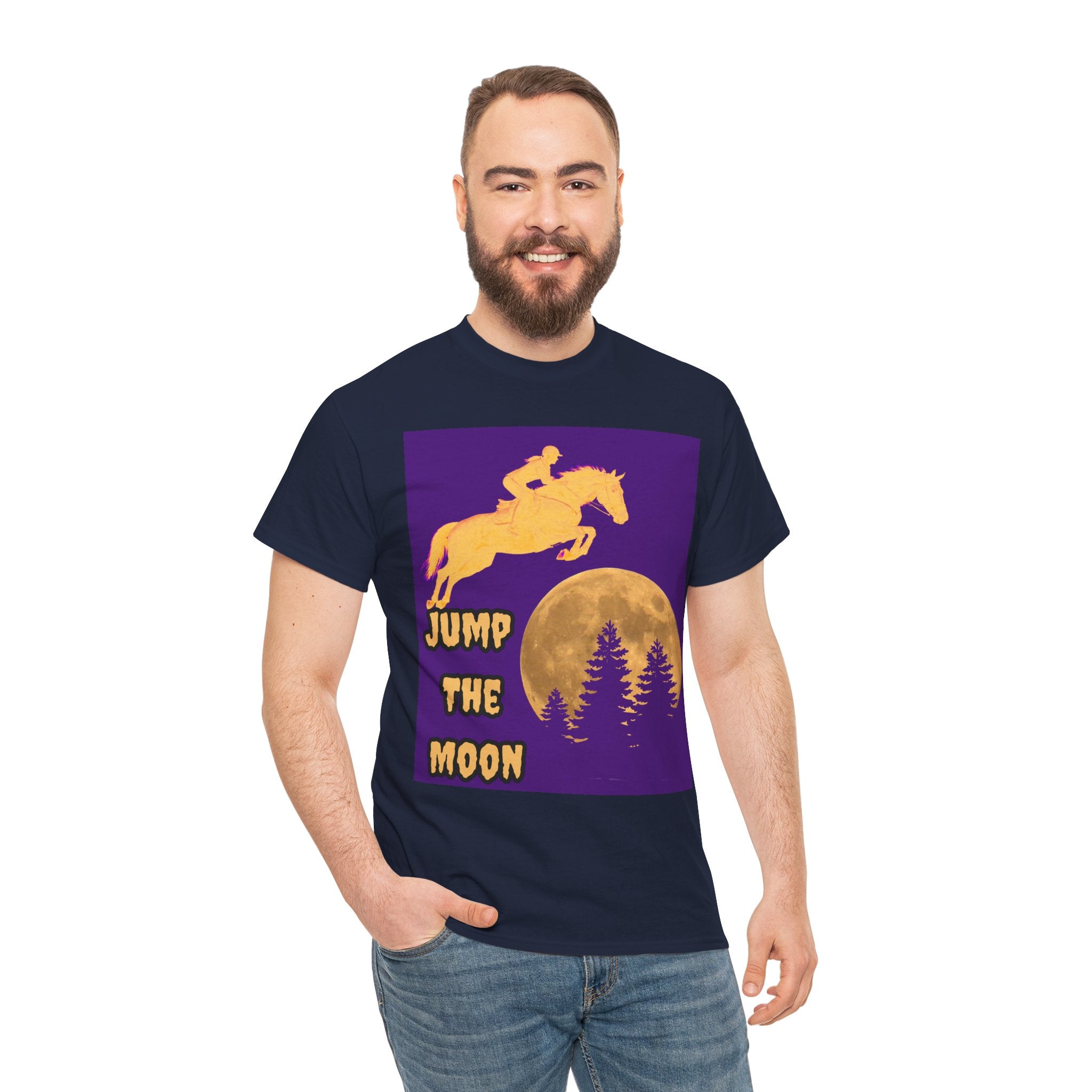 "Jump the Moon" Equestrian themed T shirt