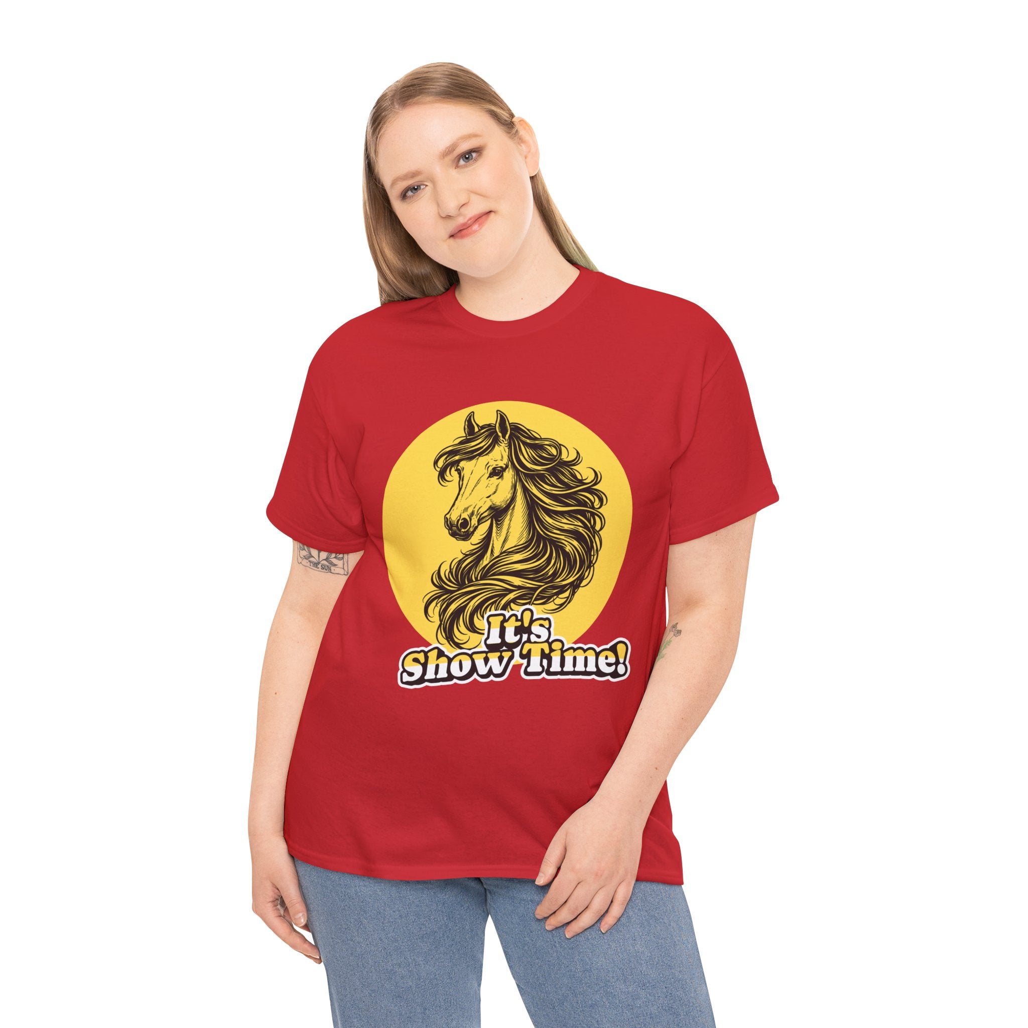 "It's Show Time!" Equestrian Sketch Graphic Tee | Horse Show T-Shirt for Riders