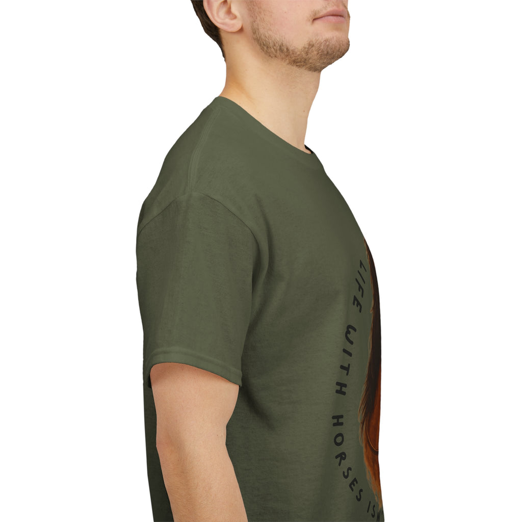 "Life with Horses Isn't Always Picture Perfect" Graphic Tee | Funny Equestrian T-Shirt