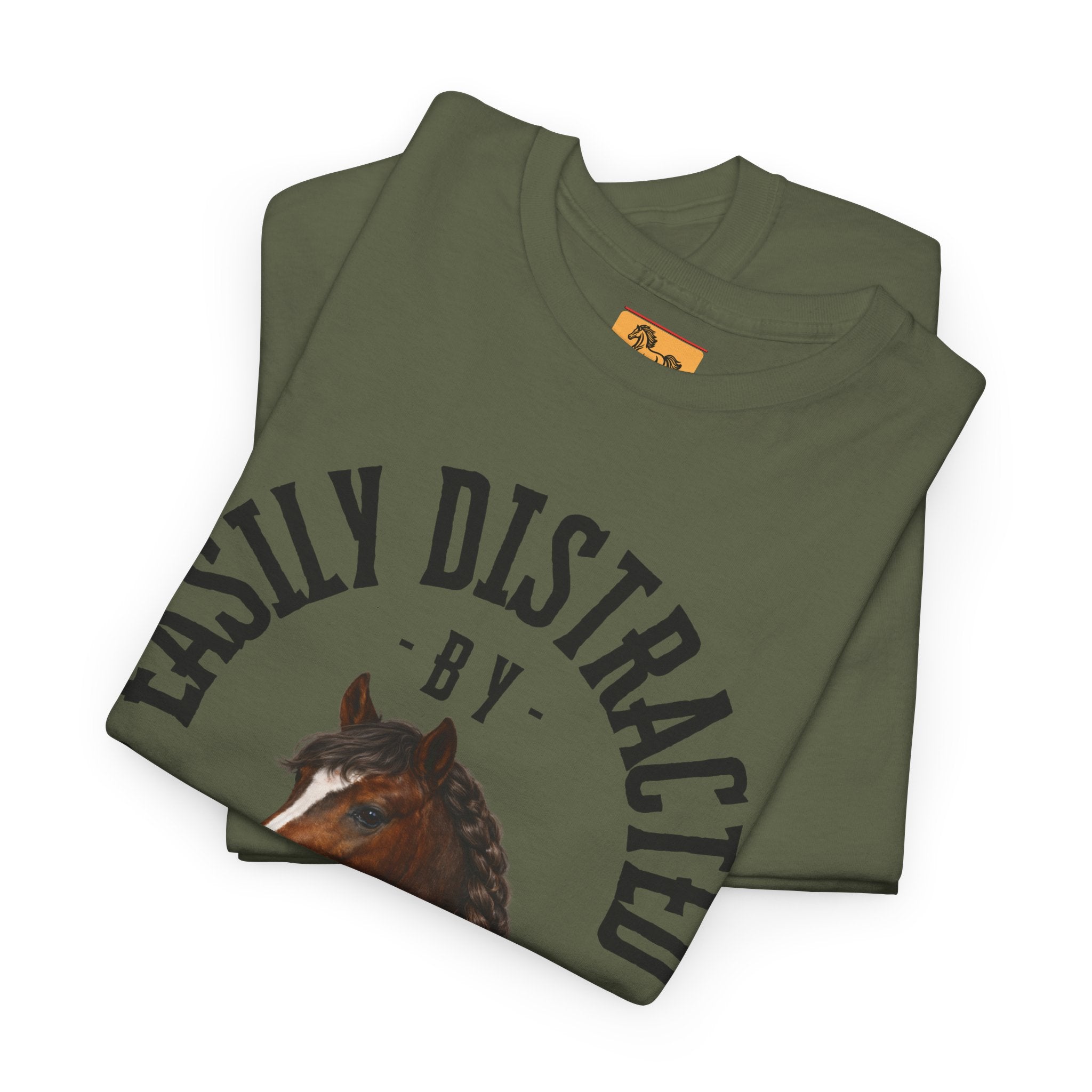 "Easily Distracted by Ponies" Equestrian T-Shirt | Funny Horse Lover Tee