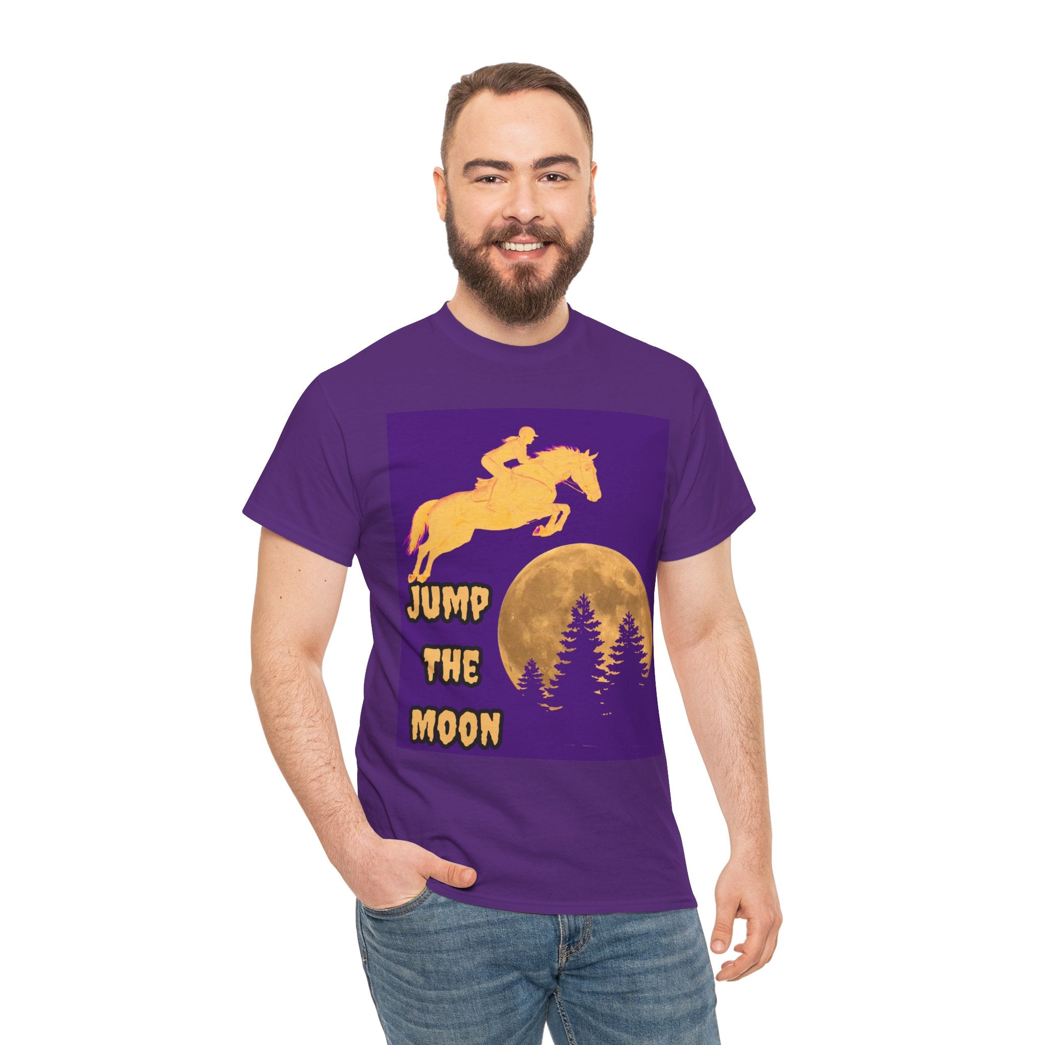 "Jump the Moon" Equestrian themed T shirt