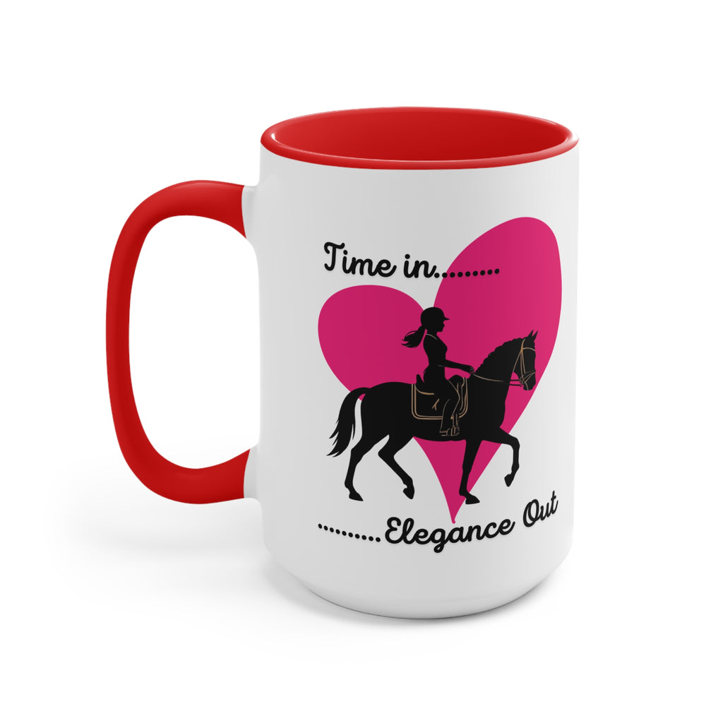 "Time in… Elegance Out" Equestrian Coffee Mug
