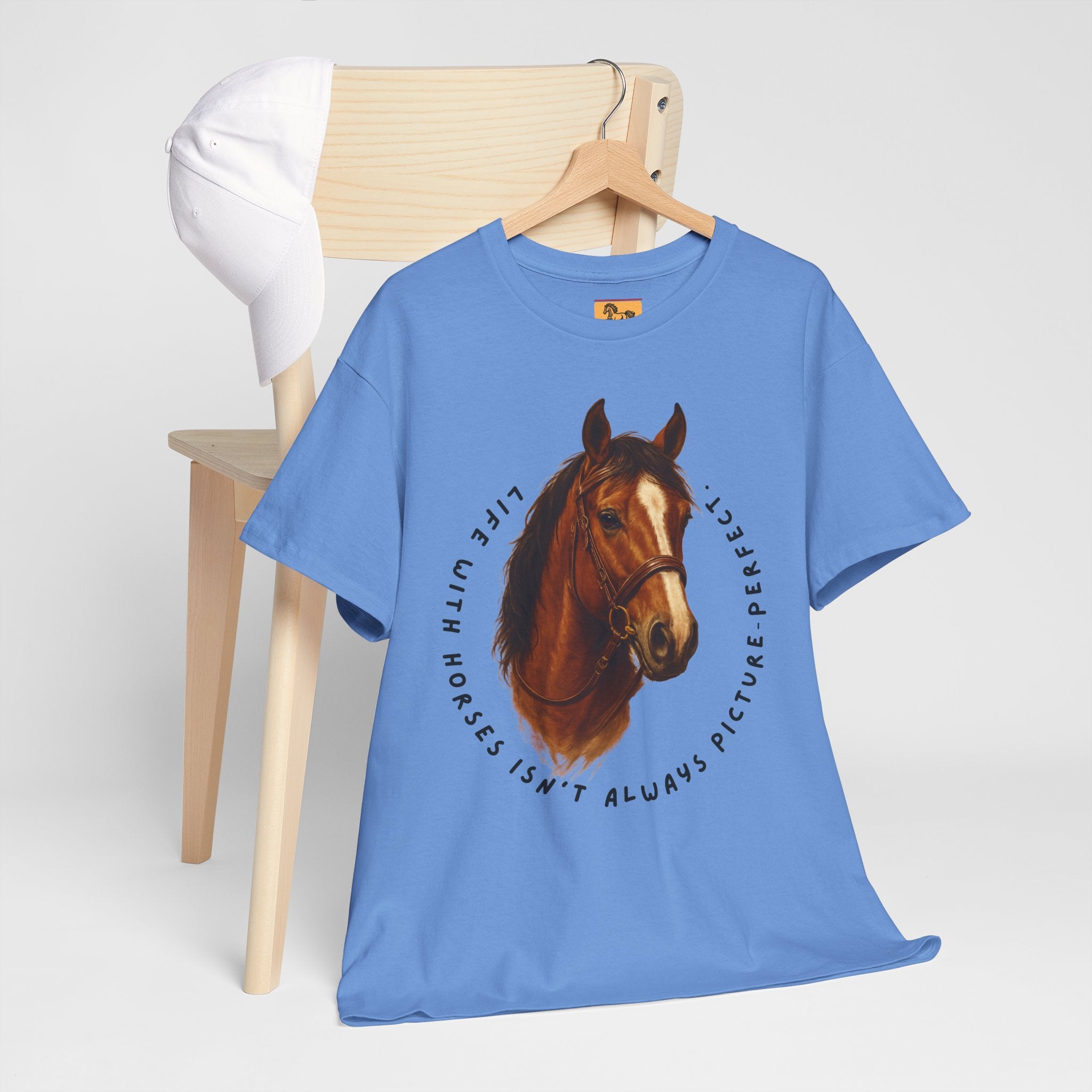 "Life with Horses Isn't Always Picture Perfect" Graphic Tee | Funny Equestrian T-Shirt