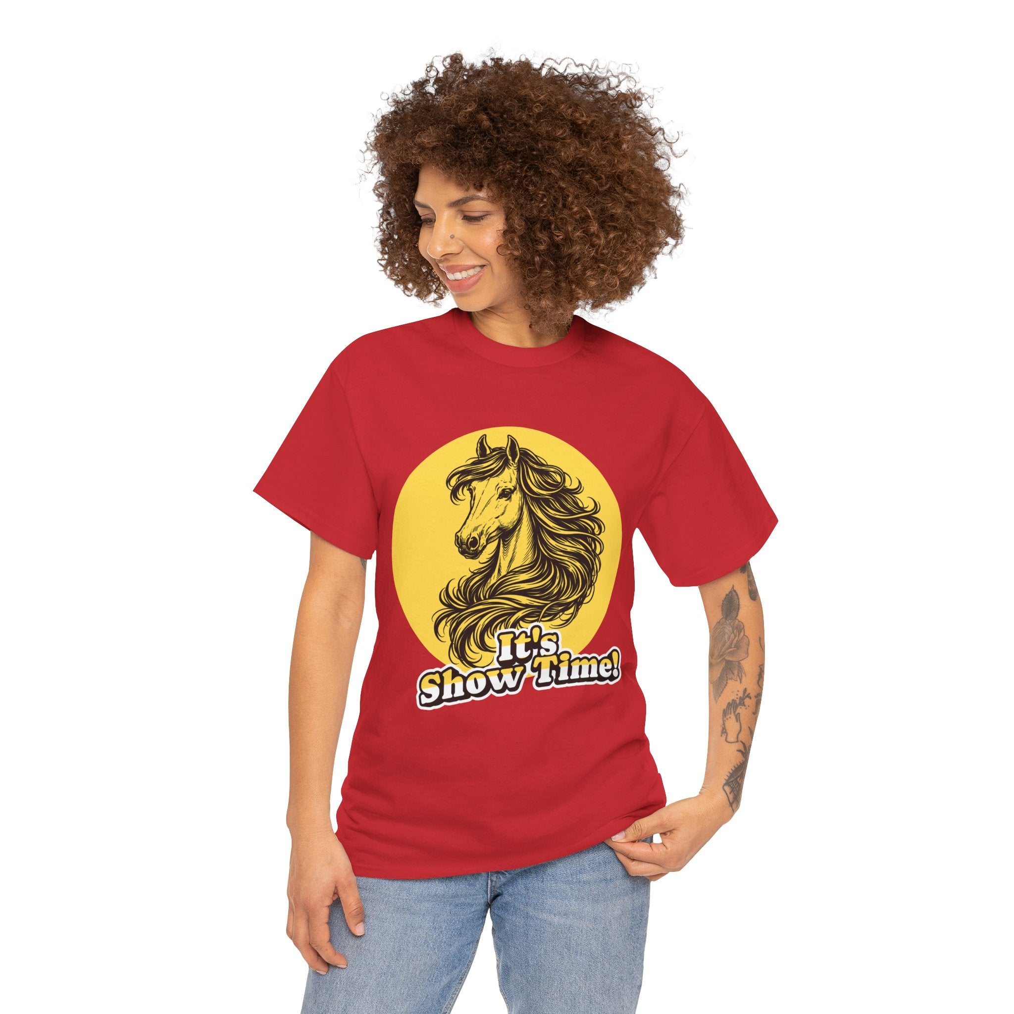 "It's Show Time!" Equestrian Sketch Graphic Tee | Horse Show T-Shirt for Riders