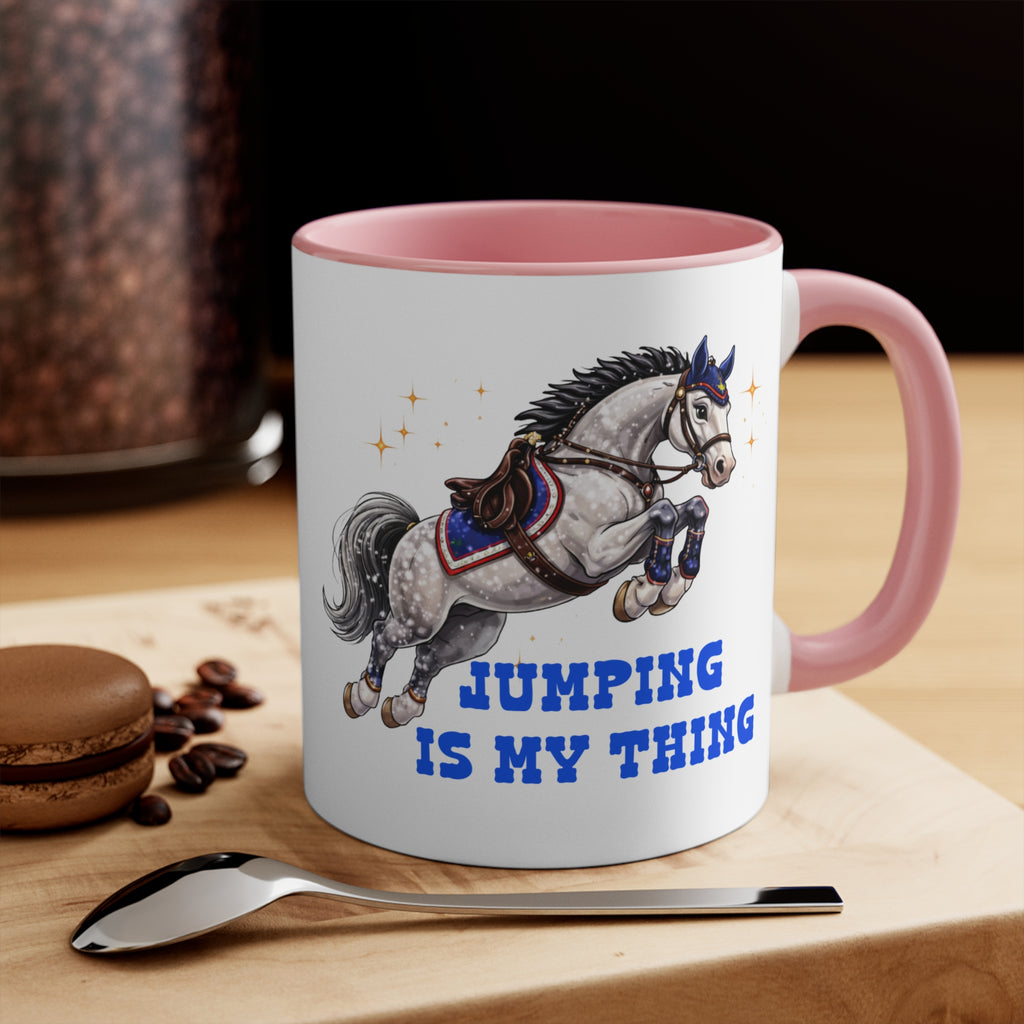 'Jumping Is My Thing' Equestrian Themed Mug