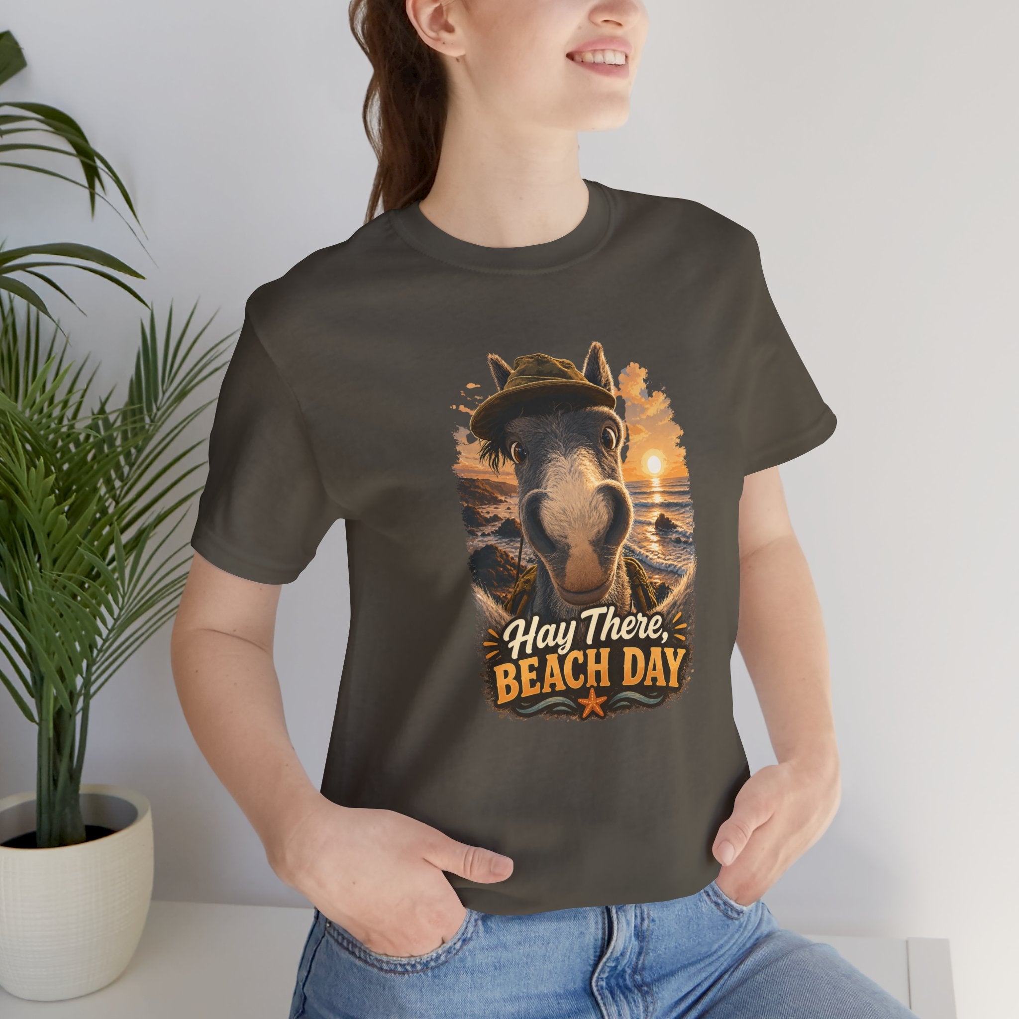 Beach Day Horse T-Shirt | "Hay There, Beach Day" Funny Graphic Tee