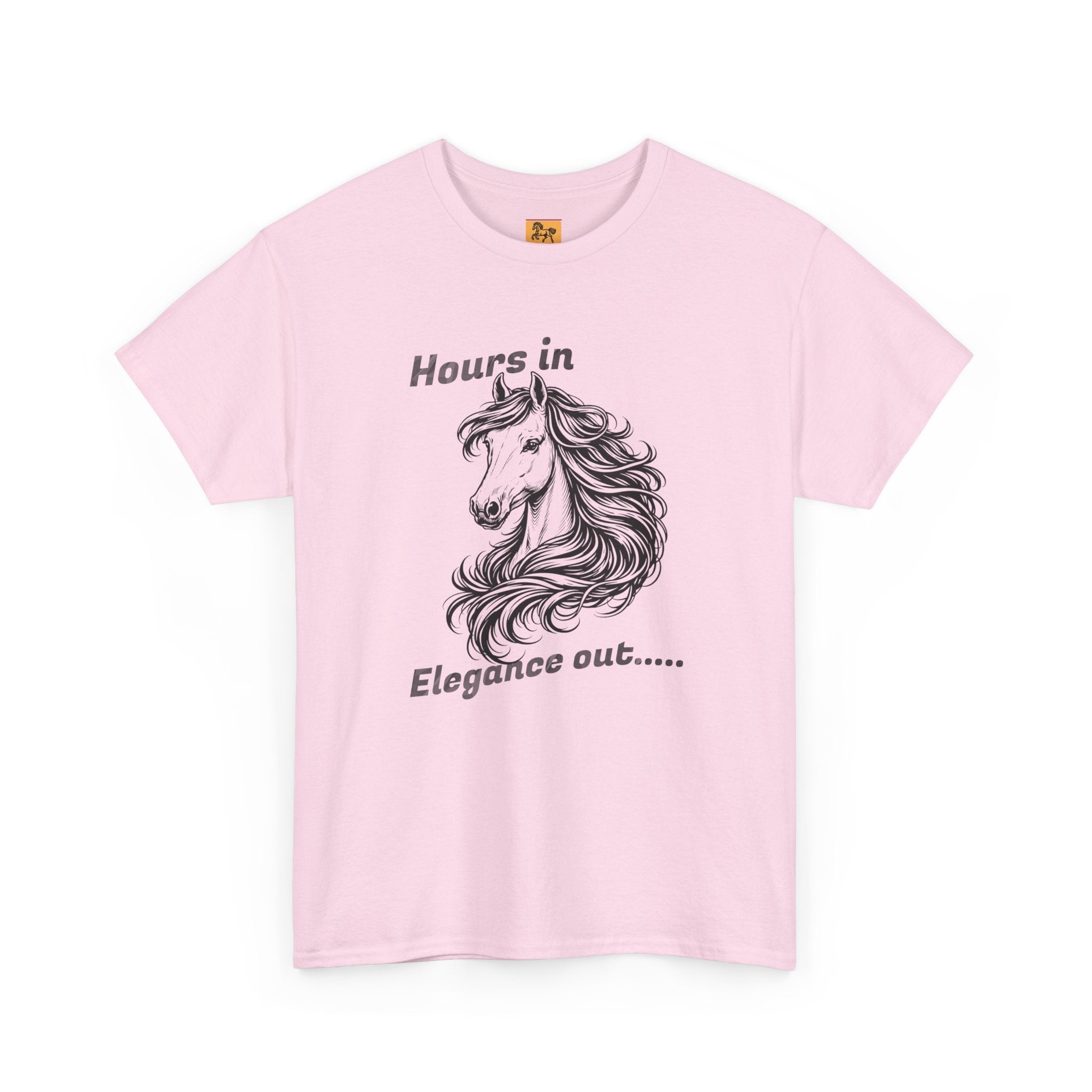 Hours in Elegance Out Equestrian T-Shirt Elegant Horse Training & Dressage Graphic Tee