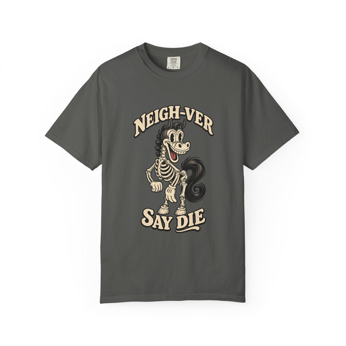 Funny Skeleton Horse Halloween T-Shirt Cute Vintage Cartoon Tee Comfort Colors 1717 Retro Film Reel Design