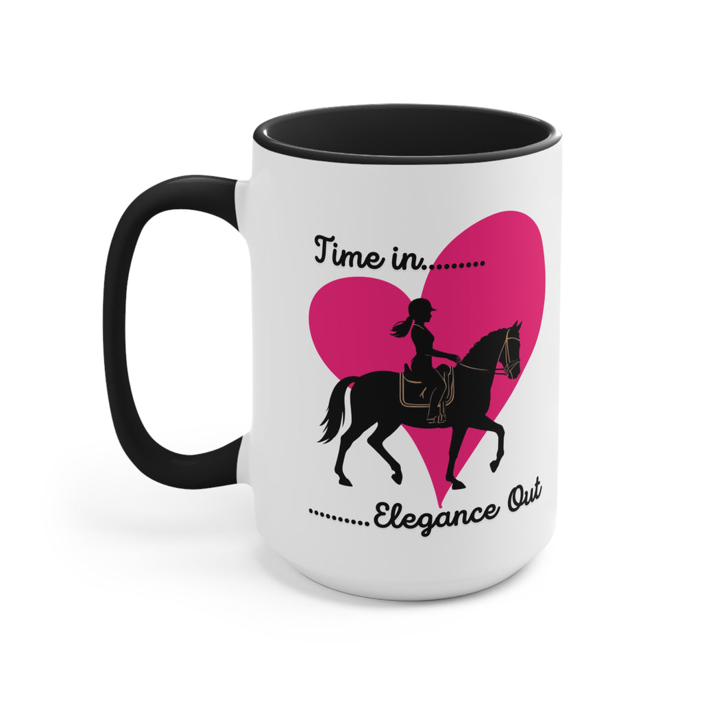 "Time in… Elegance Out" Equestrian Coffee Mug