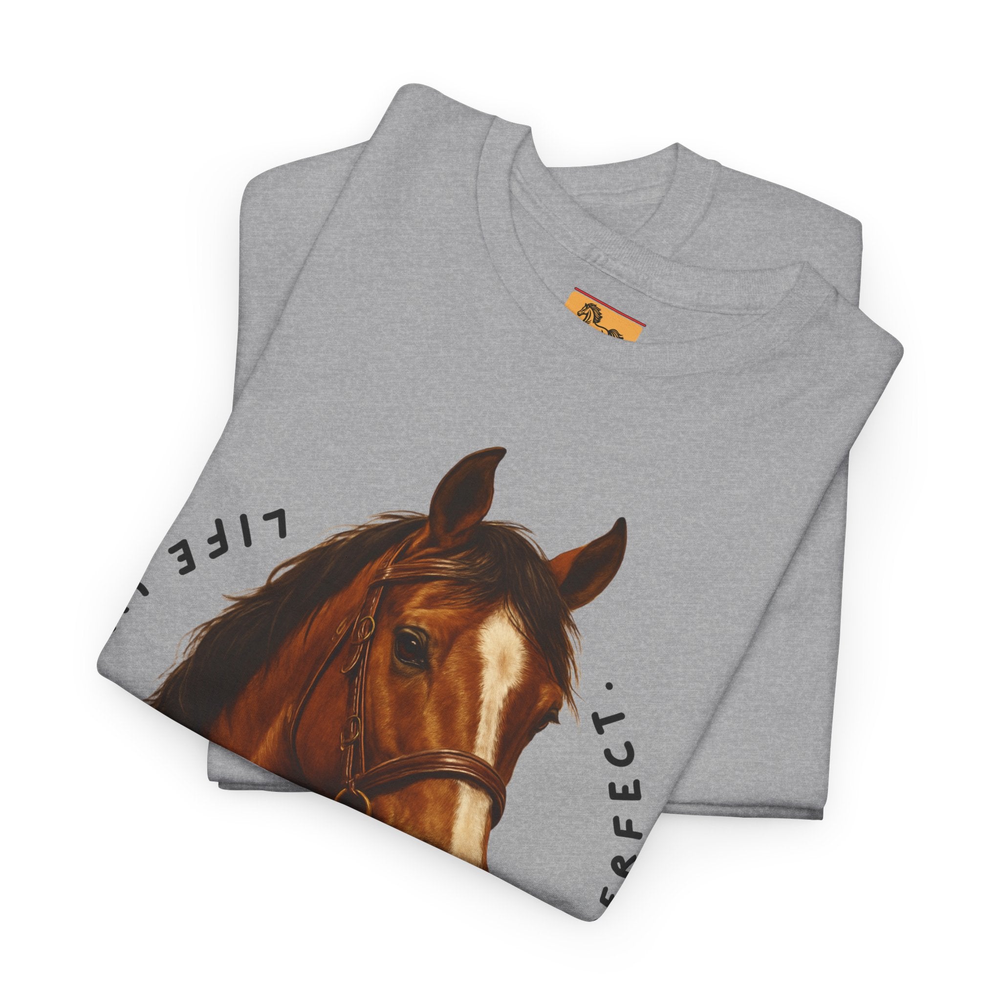 "Life with Horses Isn't Always Picture Perfect" Graphic Tee | Funny Equestrian T-Shirt