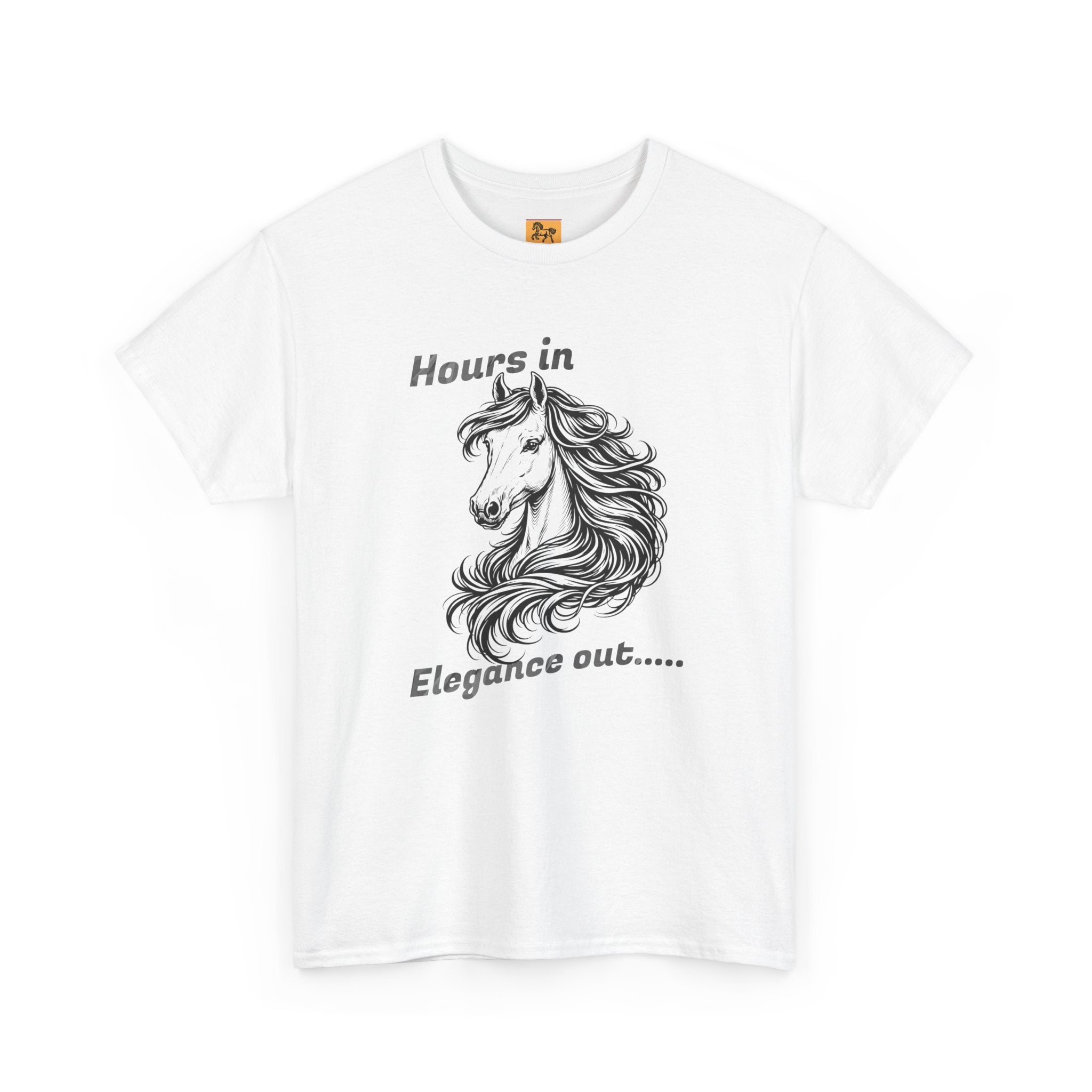 Hours in Elegance Out Equestrian T-Shirt Elegant Horse Training & Dressage Graphic Tee