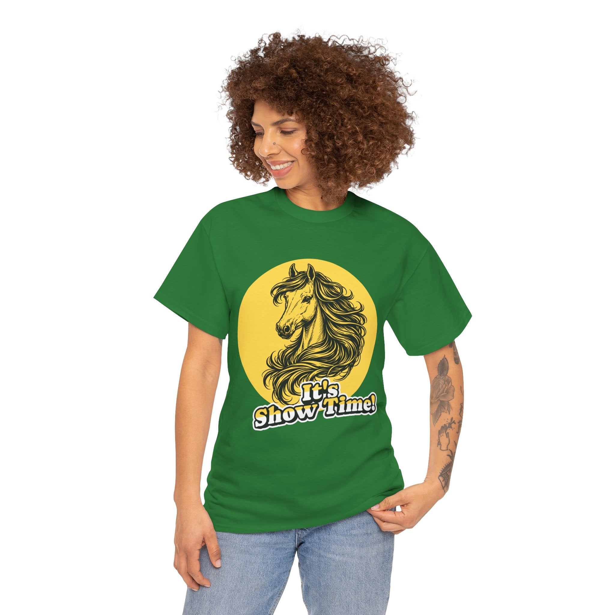 "It's Show Time!" Equestrian Sketch Graphic Tee | Horse Show T-Shirt for Riders