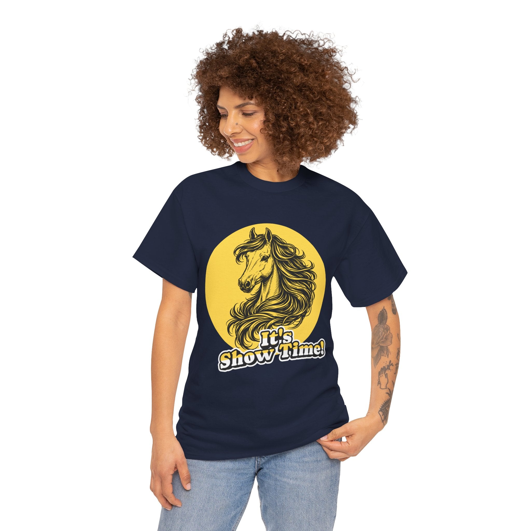 "It's Show Time!" Equestrian Sketch Graphic Tee | Horse Show T-Shirt for Riders