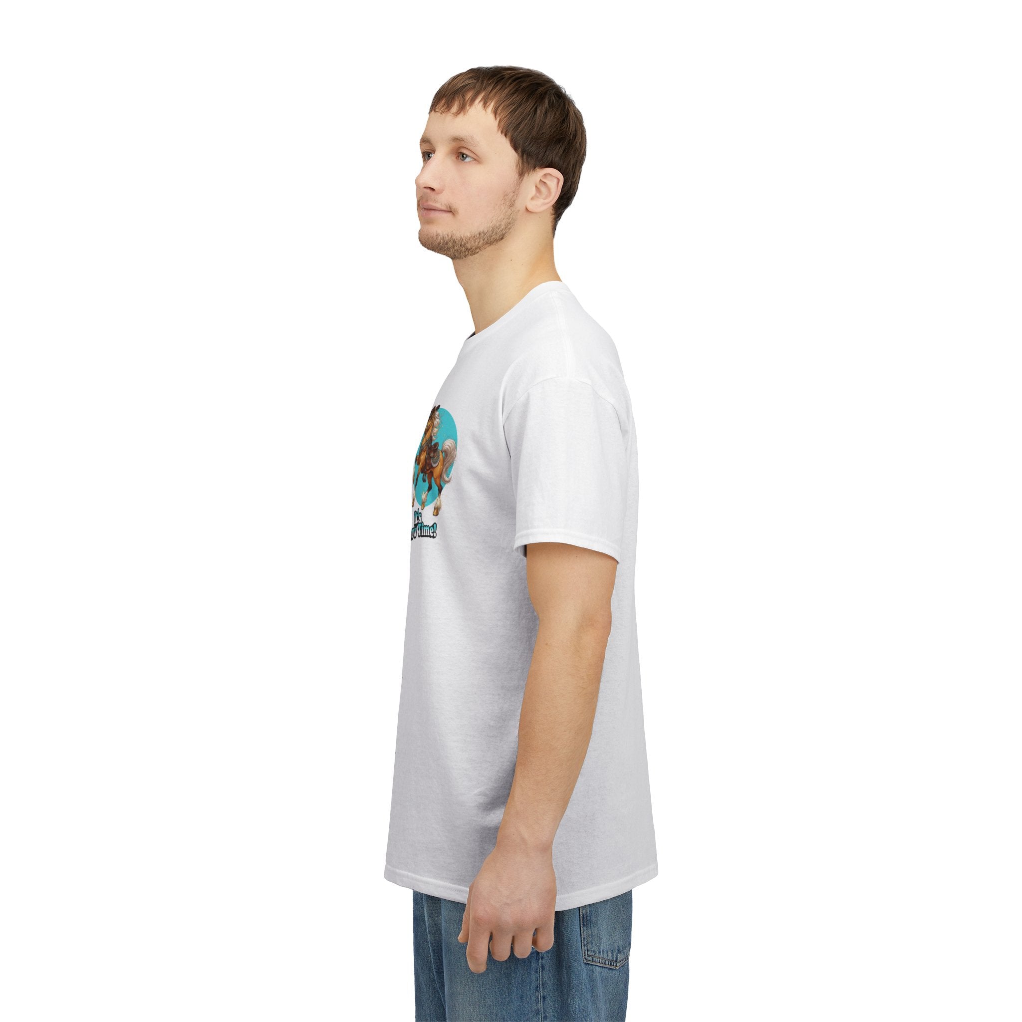 "It's Show Time!" Equestrian T-Shirt | Small Logo Horse Show Graphic Tee