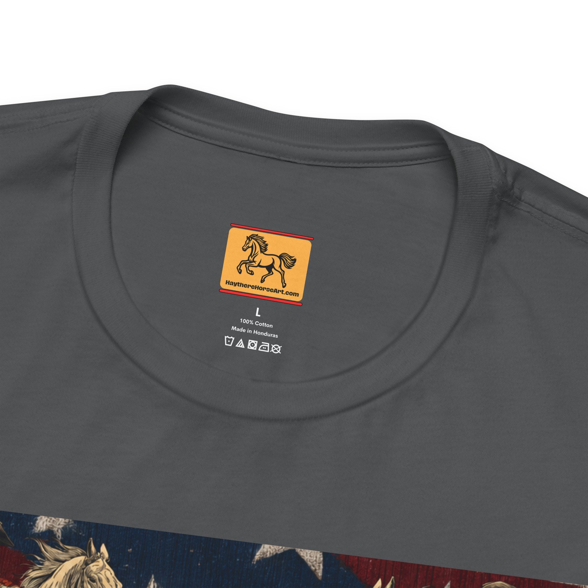 USA 250th Anniversary "Built on Horseback" Patriotic T-Shirt | American Equestrian Tee