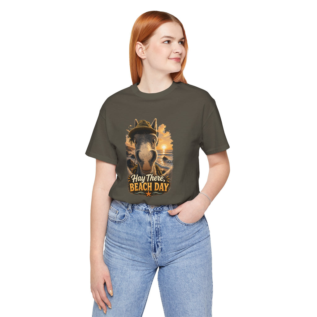 Beach Day Horse T-Shirt | "Hay There, Beach Day" Funny Graphic Tee