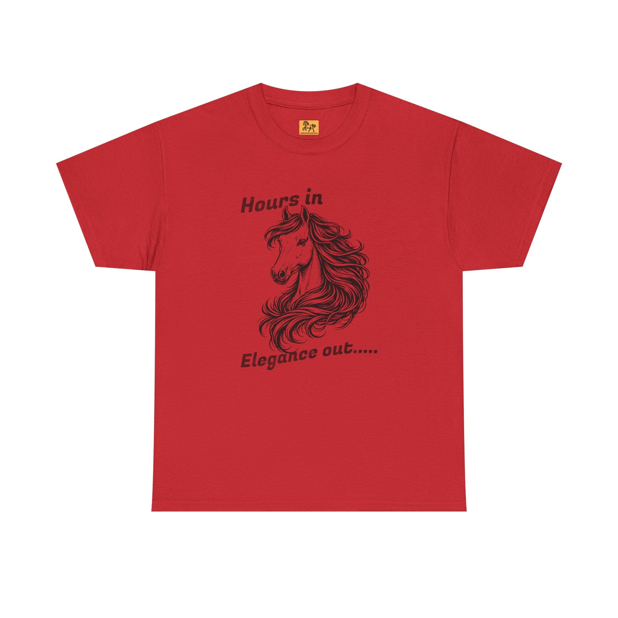 Hours in Elegance Out Equestrian T-Shirt Elegant Horse Training & Dressage Graphic Tee