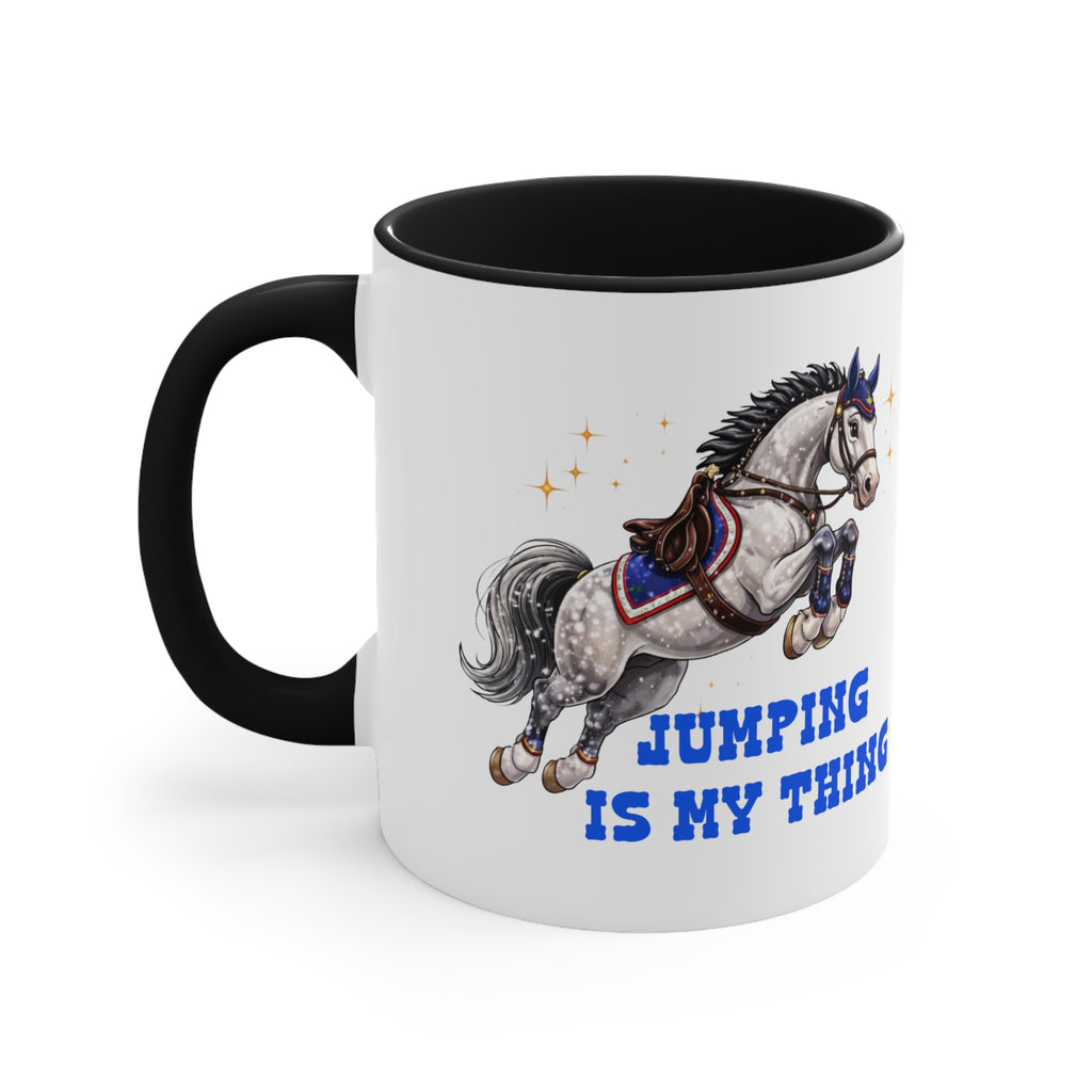 'Jumping Is My Thing' Equestrian Themed Mug
