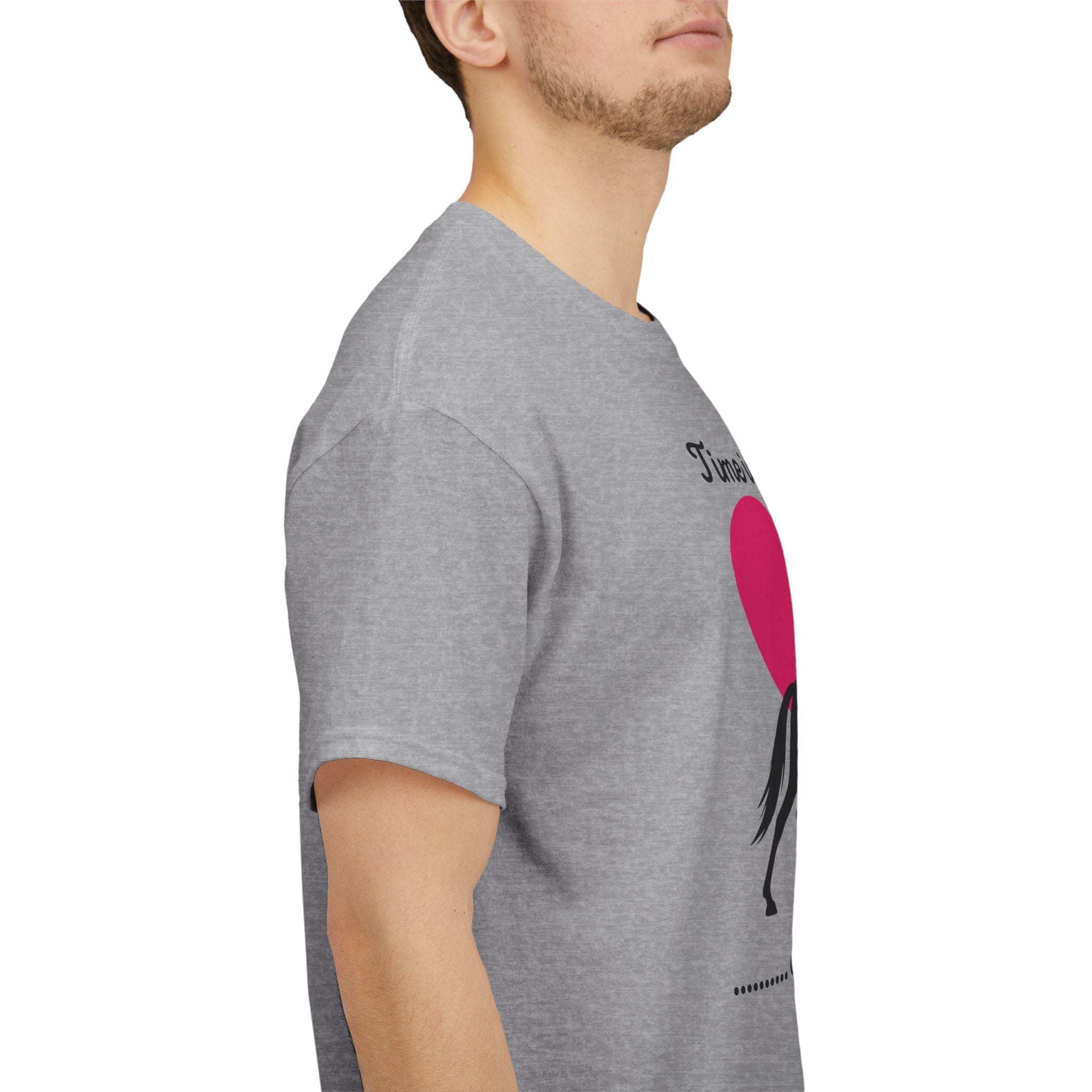 Time In, Elegance Out Equestrian T-Shirt Dressage & Horse Training Graphic Heart Tee