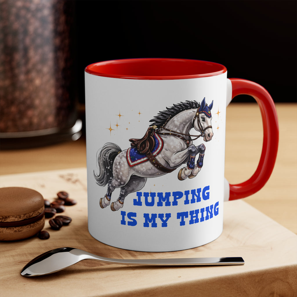 'Jumping Is My Thing' Equestrian Themed Mug