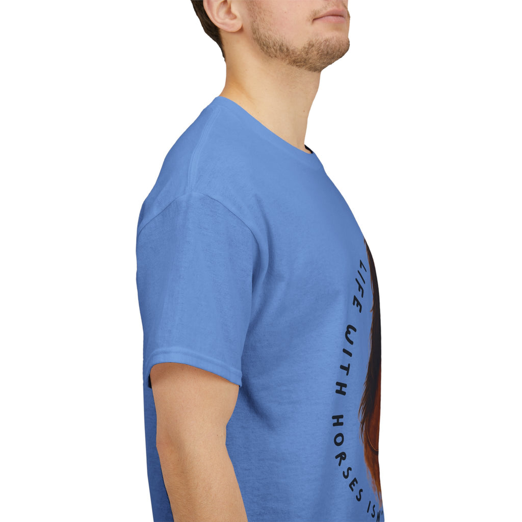 "Life with Horses Isn't Always Picture Perfect" Graphic Tee | Funny Equestrian T-Shirt