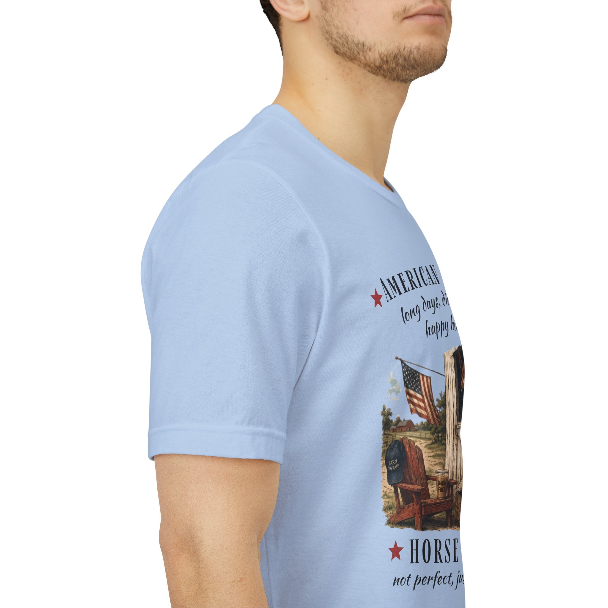 Horse Life American Summer T-Shirt | Rustic Equestrian Vintage Tee