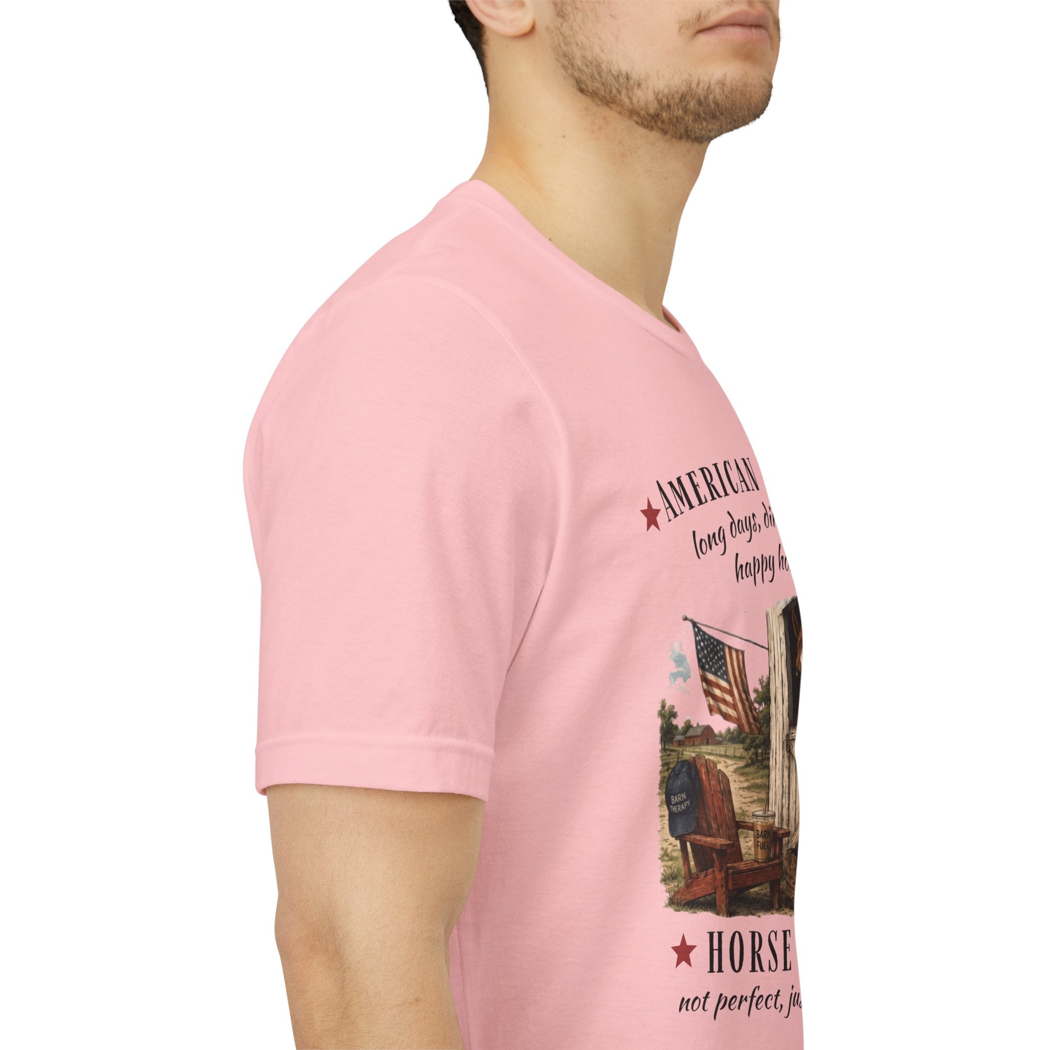 Horse Life American Summer T-Shirt | Rustic Equestrian Vintage Tee