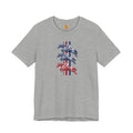 Vintage Show Jumping Horses T‑Shirt UK Red White Blue Equestrian Tee for Riders & Owners