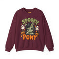 Spooky Pony Cute Halloween Sweatshirt Kawaii Stitched Pony Crewneck