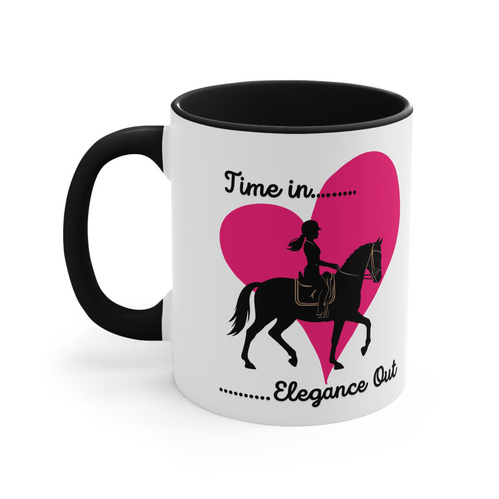 "Time in… Elegance Out" Equestrian Coffee Mug