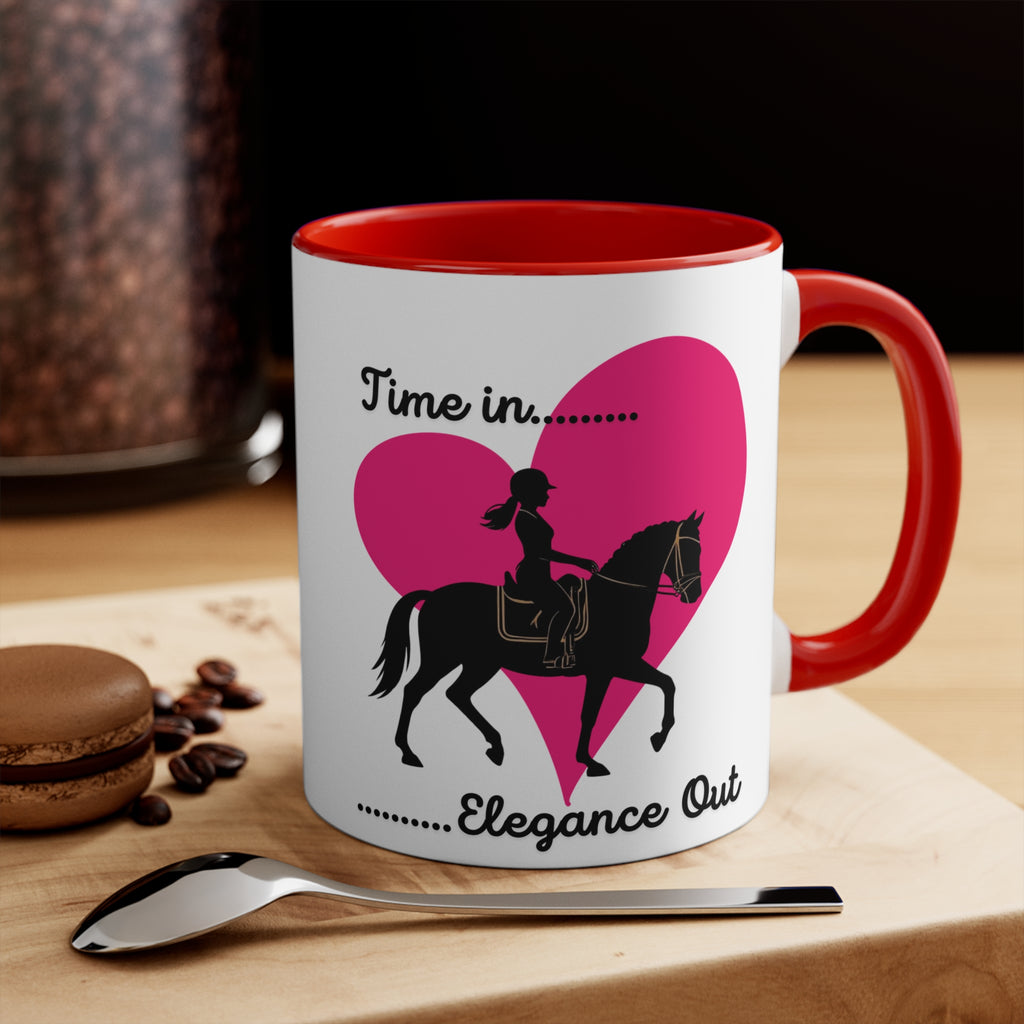 "Time in… Elegance Out" Equestrian Coffee Mug