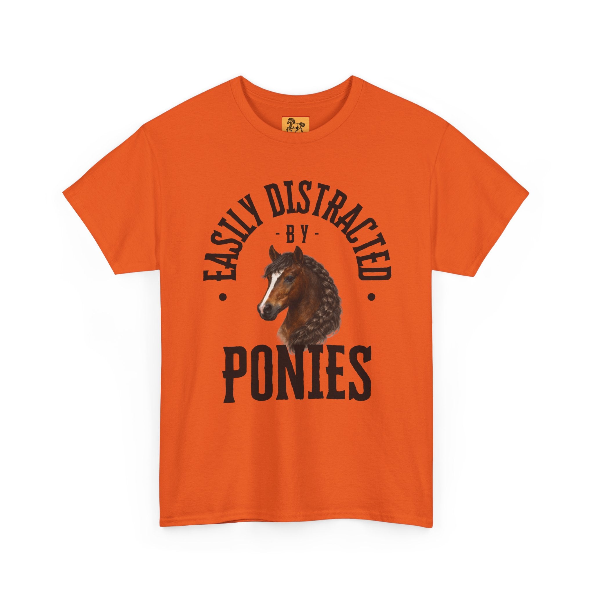 "Easily Distracted by Ponies" Equestrian T-Shirt | Funny Horse Lover Tee
