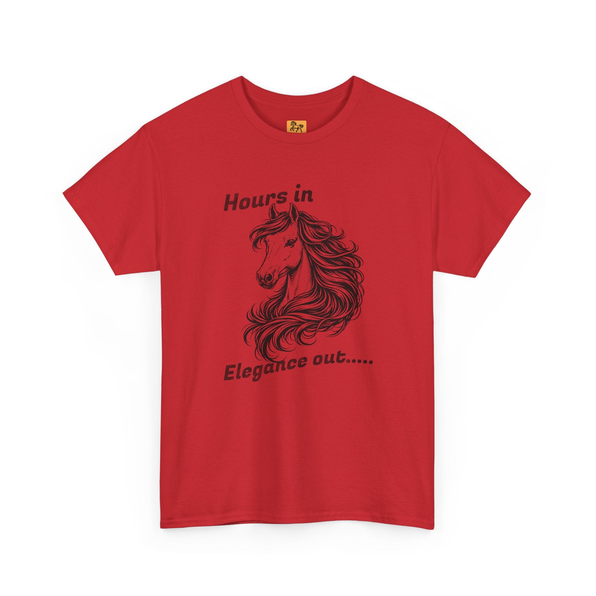 Hours in Elegance Out Equestrian T-Shirt Elegant Horse Training & Dressage Graphic Tee