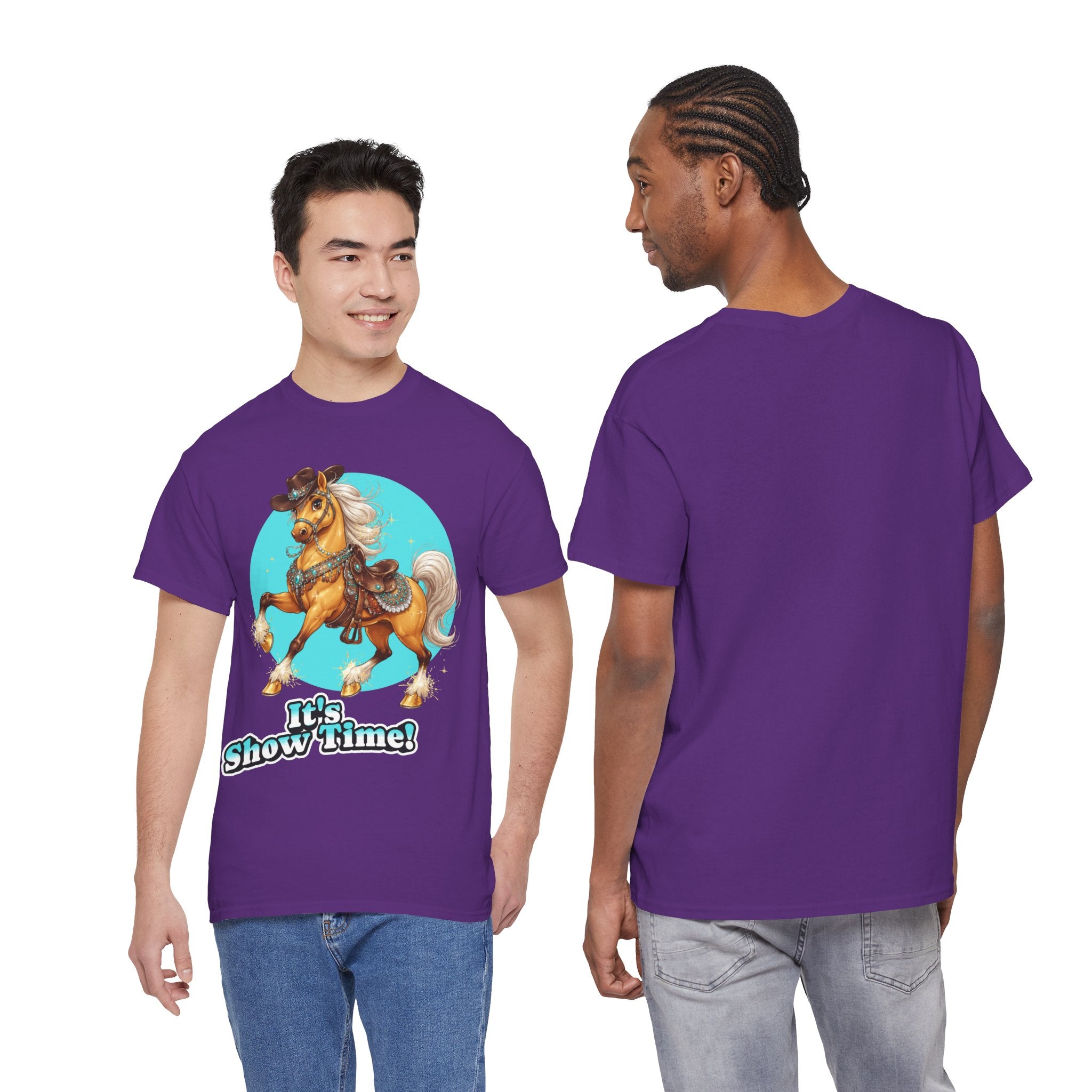 "It's Show Time!" Equestrian T-Shirt | Large Logo Horse Fun Graphic Tee