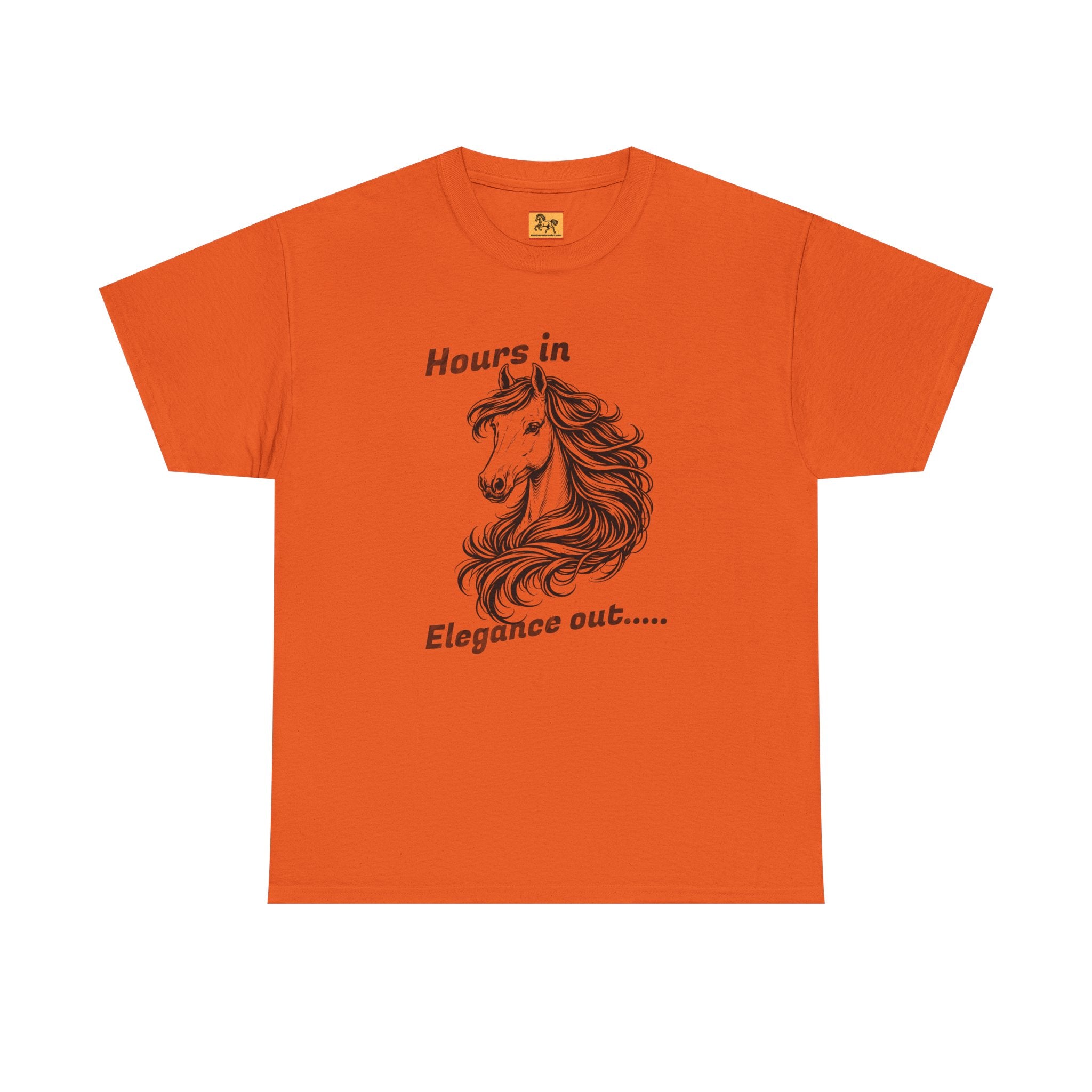 Hours in Elegance Out Equestrian T-Shirt Elegant Horse Training & Dressage Graphic Tee